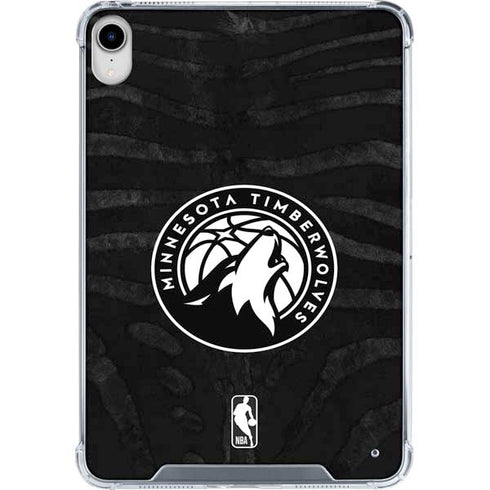 NBA Minnesota Timberwolves Black Animal Print iPad 11th Gen (2025) Clear Case