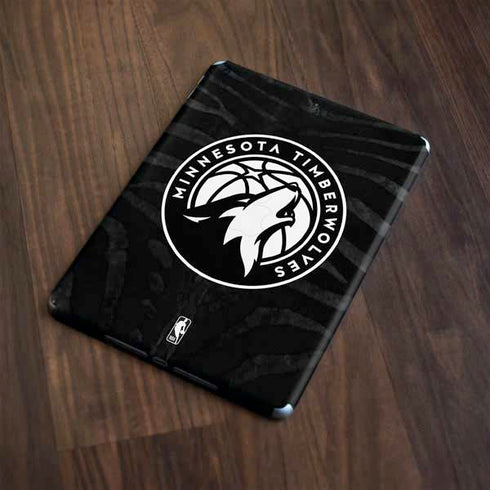NBA Minnesota Timberwolves Black Animal Print Apple iPad Skin