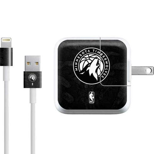 NBA Minnesota Timberwolves Black Animal Print iPad Charger (10W USB) Skin
