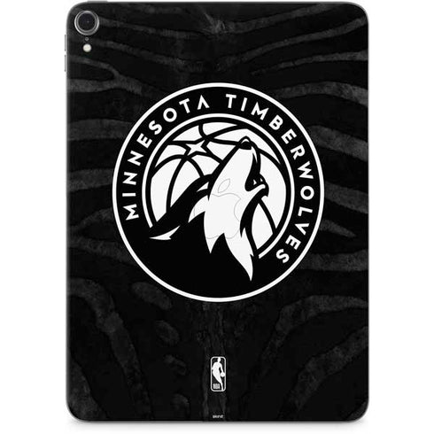NBA Minnesota Timberwolves Black Animal Print Apple iPad Pro Skin