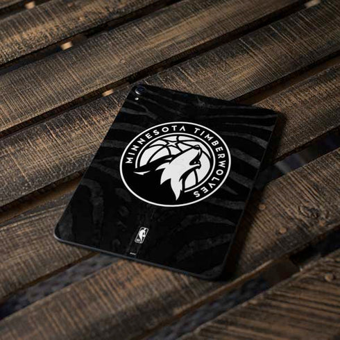 NBA Minnesota Timberwolves Black Animal Print Apple iPad Pro Skin
