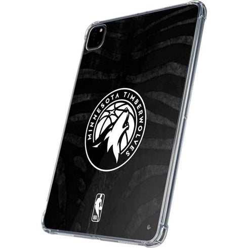 NBA Minnesota Timberwolves Black Animal Print iPad Pro 11in (2024) Clear Case