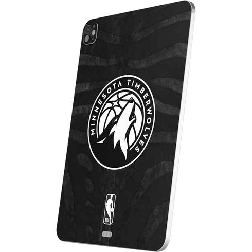 NBA Minnesota Timberwolves Black Animal Print iPad Pro 13in M4 (2024) Skin