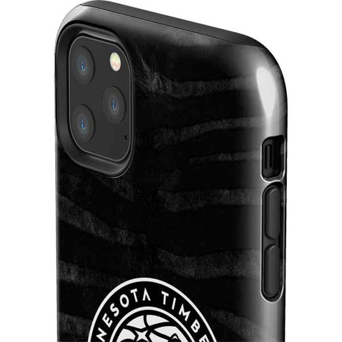 NBA Minnesota Timberwolves Black Animal Print iPhone 11 Pro Max Impact Case