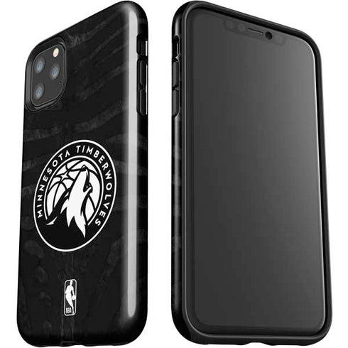 NBA Minnesota Timberwolves Black Animal Print iPhone 11 Pro Max Impact Case