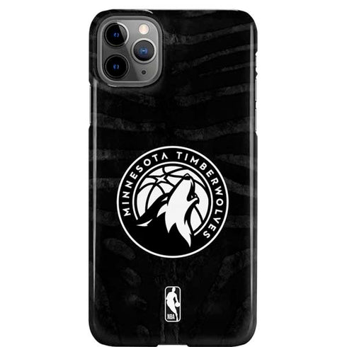 NBA Minnesota Timberwolves Black Animal Print iPhone 11 Pro Max Lite Case