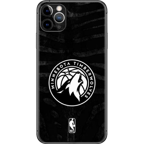 NBA Minnesota Timberwolves Black Animal Print iPhone 11 Pro Max Skin
