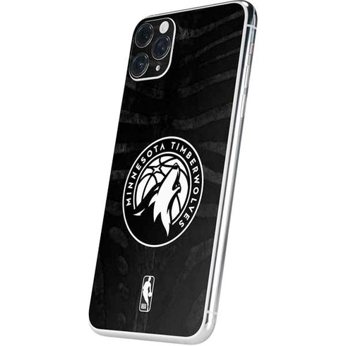 NBA Minnesota Timberwolves Black Animal Print iPhone 11 Pro Max Skin