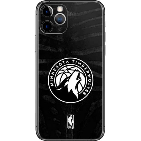 NBA Minnesota Timberwolves Black Animal Print iPhone 11 Pro Skin