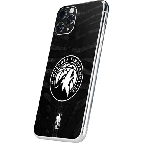 NBA Minnesota Timberwolves Black Animal Print iPhone 11 Pro Skin