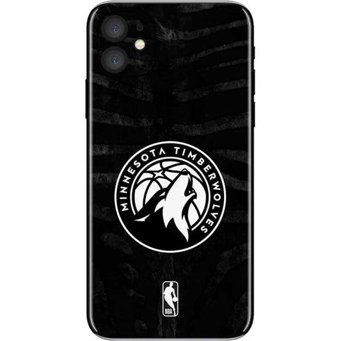 NBA Minnesota Timberwolves Black Animal Print iPhone 11 Skin