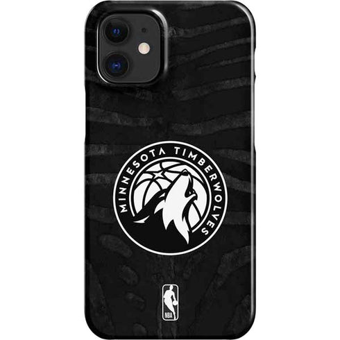 NBA Minnesota Timberwolves Black Animal Print iPhone 12 Mini Lite Case