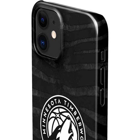 NBA Minnesota Timberwolves Black Animal Print iPhone 12 Mini Lite Case