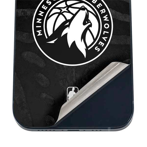 NBA Minnesota Timberwolves Black Animal Print iPhone 12 Mini Skin