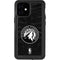 NBA Minnesota Timberwolves Black Animal Print iPhone 12 Mini Waterproof Case
