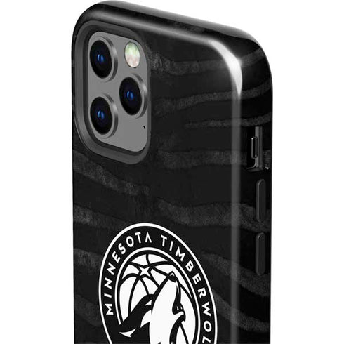 NBA Minnesota Timberwolves Black Animal Print iPhone 12 Pro Max Impact Case