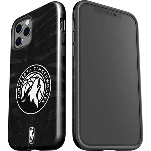 NBA Minnesota Timberwolves Black Animal Print iPhone 12 Pro Max Impact Case