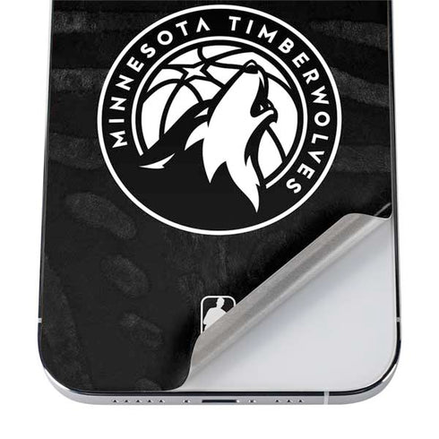 NBA Minnesota Timberwolves Black Animal Print iPhone 12 Pro Skin