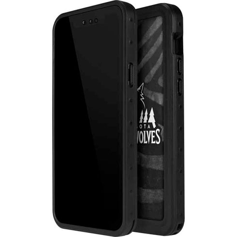 NBA Minnesota Timberwolves Black Animal Print iPhone 12 Pro Waterproof Case