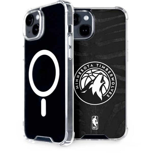 NBA Minnesota Timberwolves Black Animal Print iPhone 13 MagSafe Case