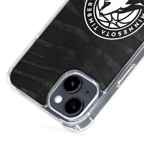 NBA Minnesota Timberwolves Black Animal Print iPhone 13 MagSafe Case