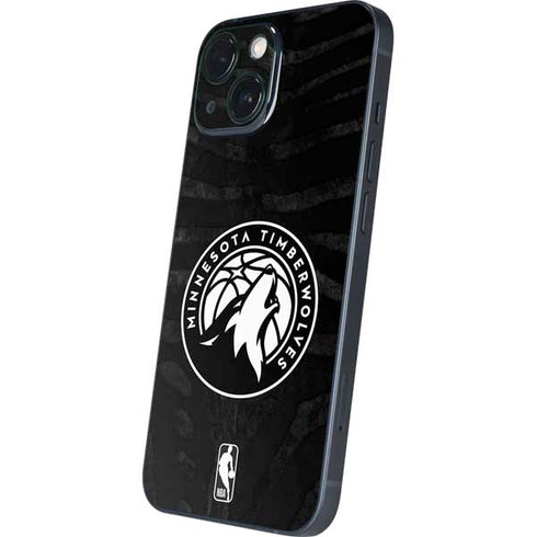 NBA Minnesota Timberwolves Black Animal Print iPhone 13 Mini Skin