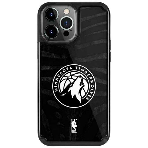 NBA Minnesota Timberwolves Black Animal Print iPhone 13 Pro Cargo Case