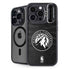 NBA Minnesota Timberwolves Black Animal Print iPhone 13 Pro Kickstand Case