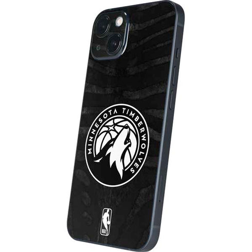 NBA Minnesota Timberwolves Black Animal Print iPhone 13 Skin