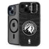 NBA Minnesota Timberwolves Black Animal Print iPhone 14 Plus Kickstand Case