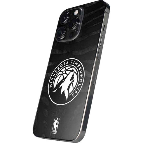 NBA Minnesota Timberwolves Black Animal Print iPhone 14 Pro Max Skin