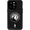 NBA Minnesota Timberwolves Black Animal Print iPhone 14 Pro Waterproof Case