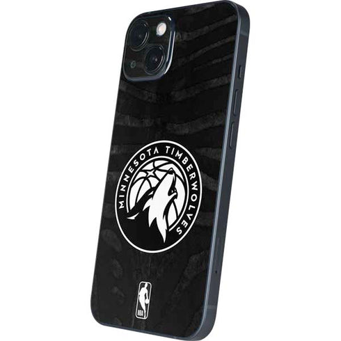 NBA Minnesota Timberwolves Black Animal Print iPhone Skins