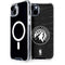 NBA Minnesota Timberwolves Black Animal Print iPhone 15 MagSafe Case
