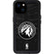 NBA Minnesota Timberwolves Black Animal Print iPhone 15 Plus Waterproof Case