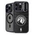 NBA Minnesota Timberwolves Black Animal Print iPhone 16 Pro Max Kickstand Case