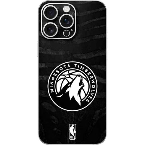 NBA Minnesota Timberwolves Black Animal Print iPhone 16 Pro Max Skin