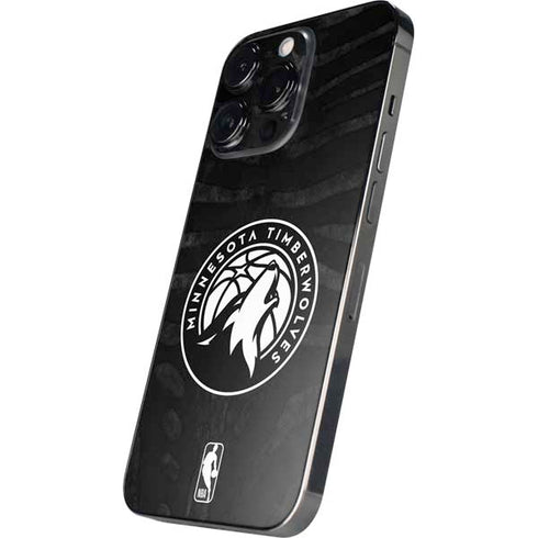 NBA Minnesota Timberwolves Black Animal Print iPhone 16 Pro Max Skin