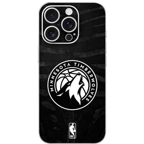 NBA Minnesota Timberwolves Black Animal Print iPhone 16 Pro Skin