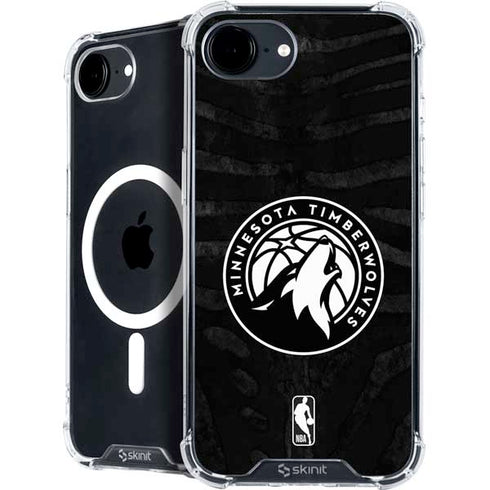 NBA Minnesota Timberwolves Black Animal Print iPhone 16e MagSafe Case