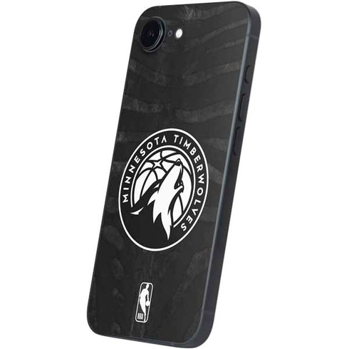NBA Minnesota Timberwolves Black Animal Print iPhone 16e Skin
