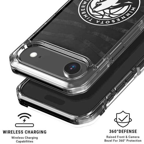 NBA Minnesota Timberwolves Black Animal Print iPhone 17 Air Clear Case