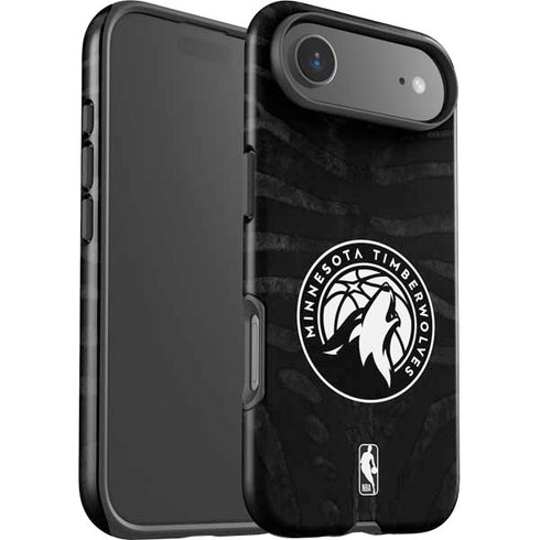 NBA Minnesota Timberwolves Black Animal Print iPhone 17 Air Impact Case