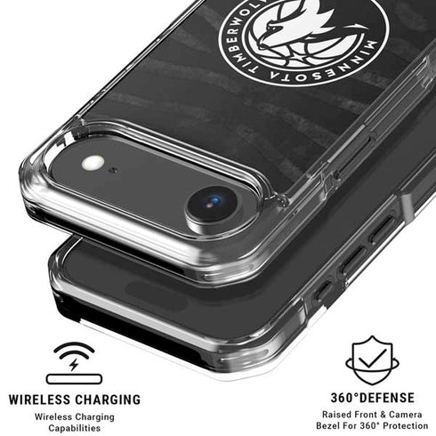 NBA Minnesota Timberwolves Black Animal Print iPhone 17 Air MagSafe Case