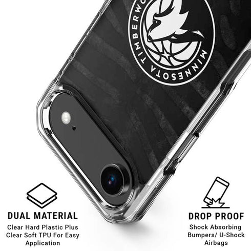 NBA Minnesota Timberwolves Black Animal Print iPhone 17 Air MagSafe Case