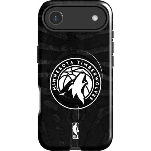 NBA Minnesota Timberwolves Black Animal Print iPhone 17 Air Magsafe Impact Case