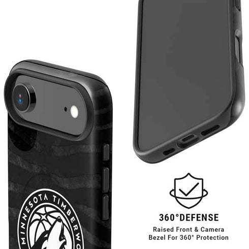NBA Minnesota Timberwolves Black Animal Print iPhone 17 Air Magsafe Impact Case