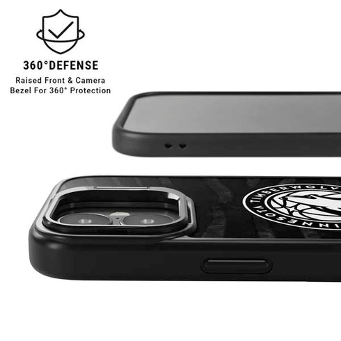 NBA Minnesota Timberwolves Black Animal Print iPhone 17 Kickstand Case