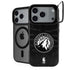 NBA Minnesota Timberwolves Black Animal Print iPhone 17 Pro Kickstand Case