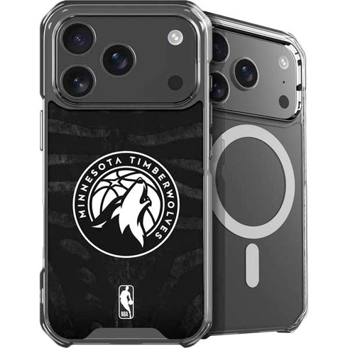 NBA Minnesota Timberwolves Black Animal Print iPhone 17 Pro MagSafe Case